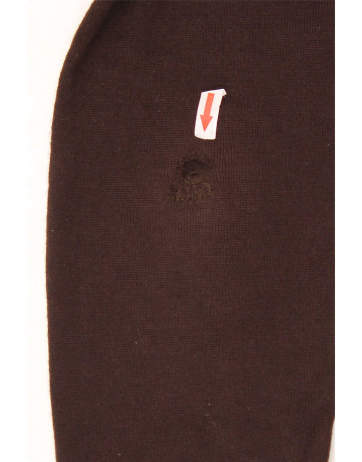Hugo Boss Mens Slim Fit Cardigan Sweater Medium Brown Wool