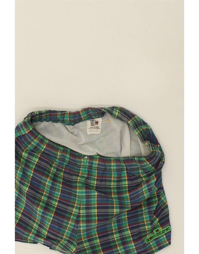 CERRUTI 1881 Boys Swimming Shorts 11-12 Years Green Check | Vintage Cerruti 1881 | Thrift | Second-Hand Cerruti 1881 | Used Clothing | Messina Hembry 