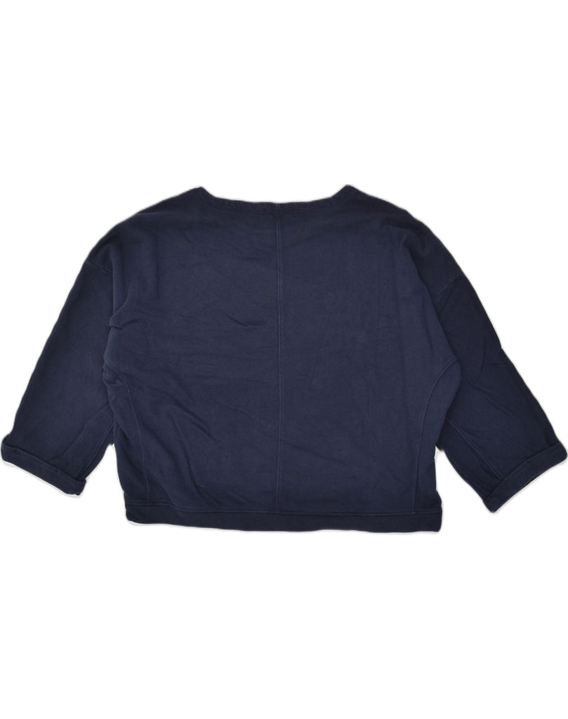 SEASALT CORNWALL Womens Oversized Top 3/4 Sleeve US 12 Large Navy Blue | Vintage Seasalt Cornwall | Thrift | Second-Hand Seasalt Cornwall | Used Clothing | Messina Hembry 