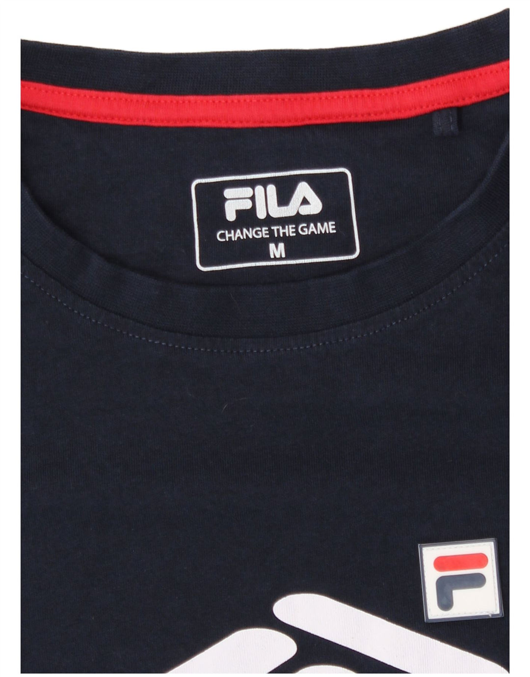Fila Mens Graphic T-Shirt Top Medium Navy Blue