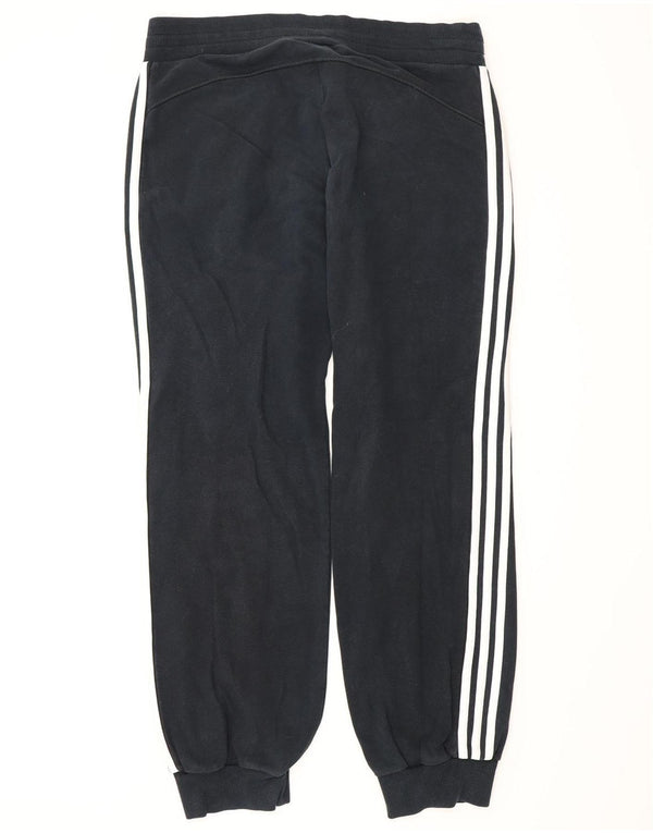 Adidas Womens Tracksuit Trousers Joggers UK 12 Medium Navy Blue Cotton