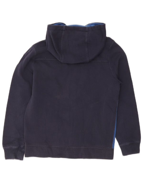 Nike Boys Zip Hoodie Sweater 10-11 Years Medium Navy Blue Colourblock