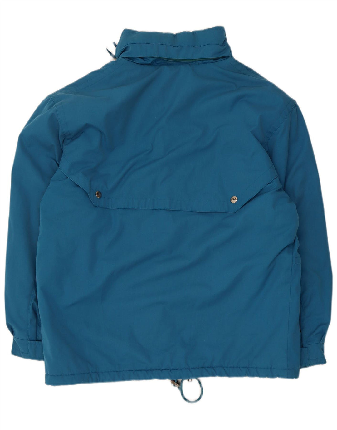 Fila Mens Hooded Windbreaker Jacket UK 40 Large Blue Polyester