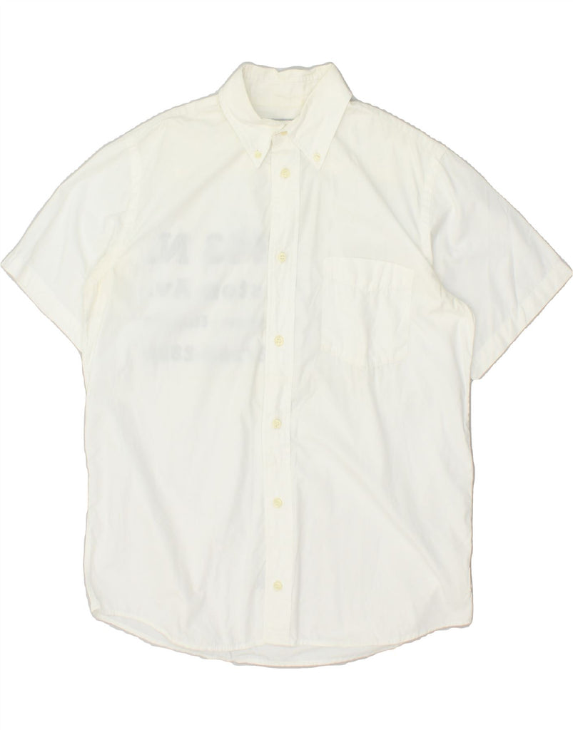 MURPHY & NYE Mens Marine Heritage Graphic Short Sleeve Shirt Medium White | Vintage Murphy & Nye | Thrift | Second-Hand Murphy & Nye | Used Clothing | Messina Hembry 