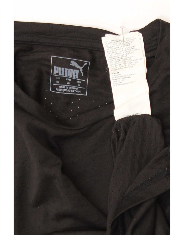Puma Mens T-Shirt Top XL Black Polyester