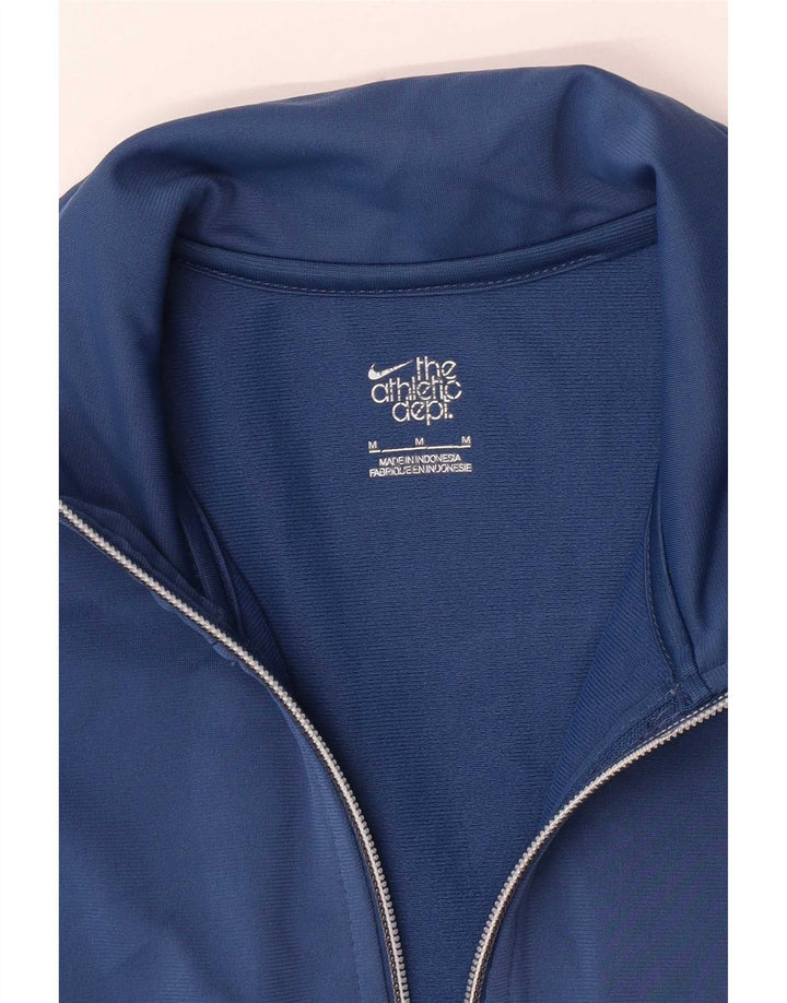 Nike Womens Tracksuit Top Jacket UK 14 Medium Blue Colourblock