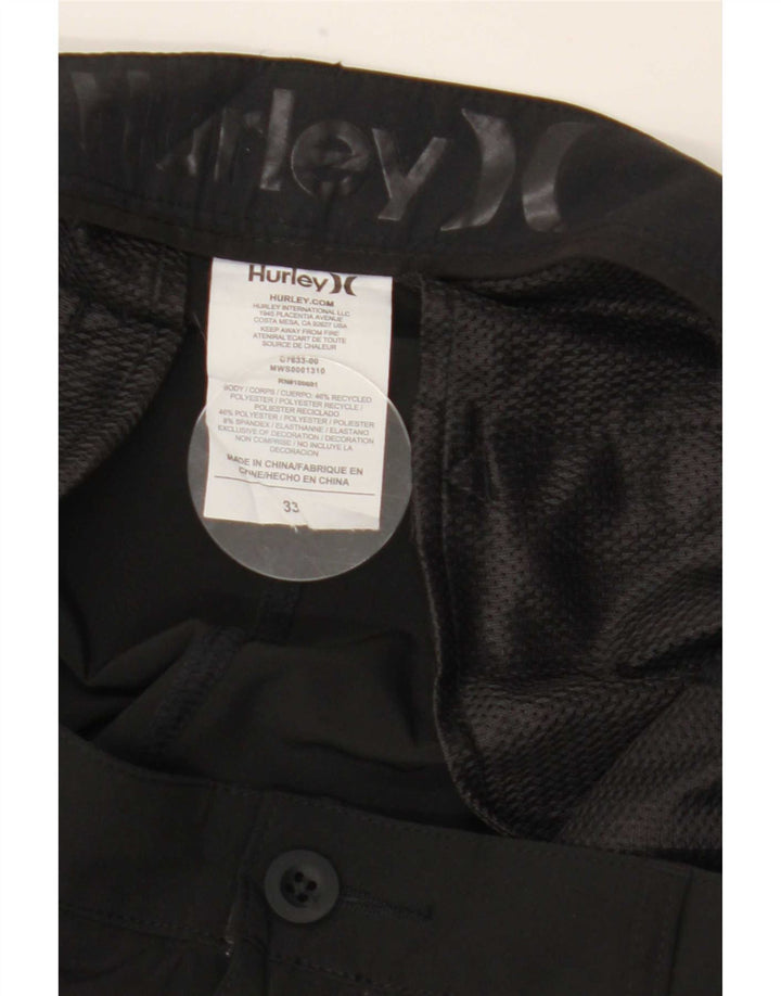 Hurley Mens Phantom Chino Shorts W33 Medium Black Polyester