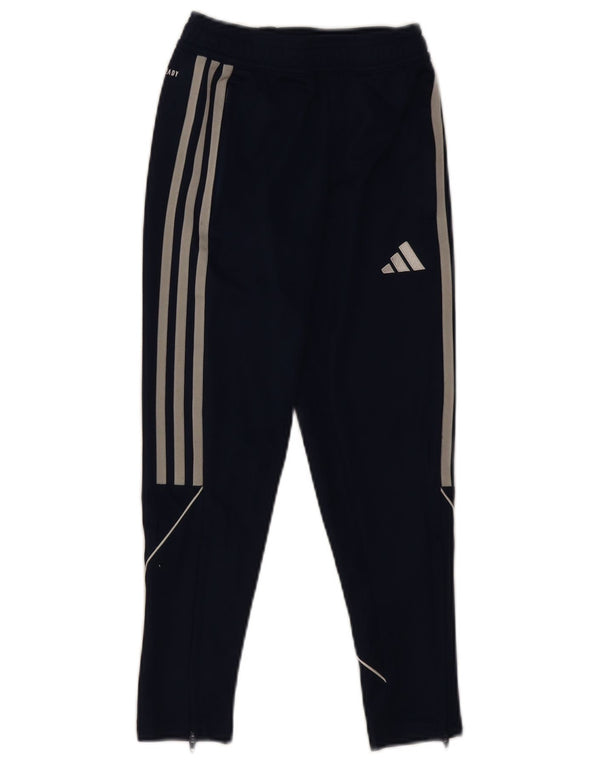 Adidas Boys Aeroready Tracksuit Trousers 7-8 Years  Navy Blue Polyester