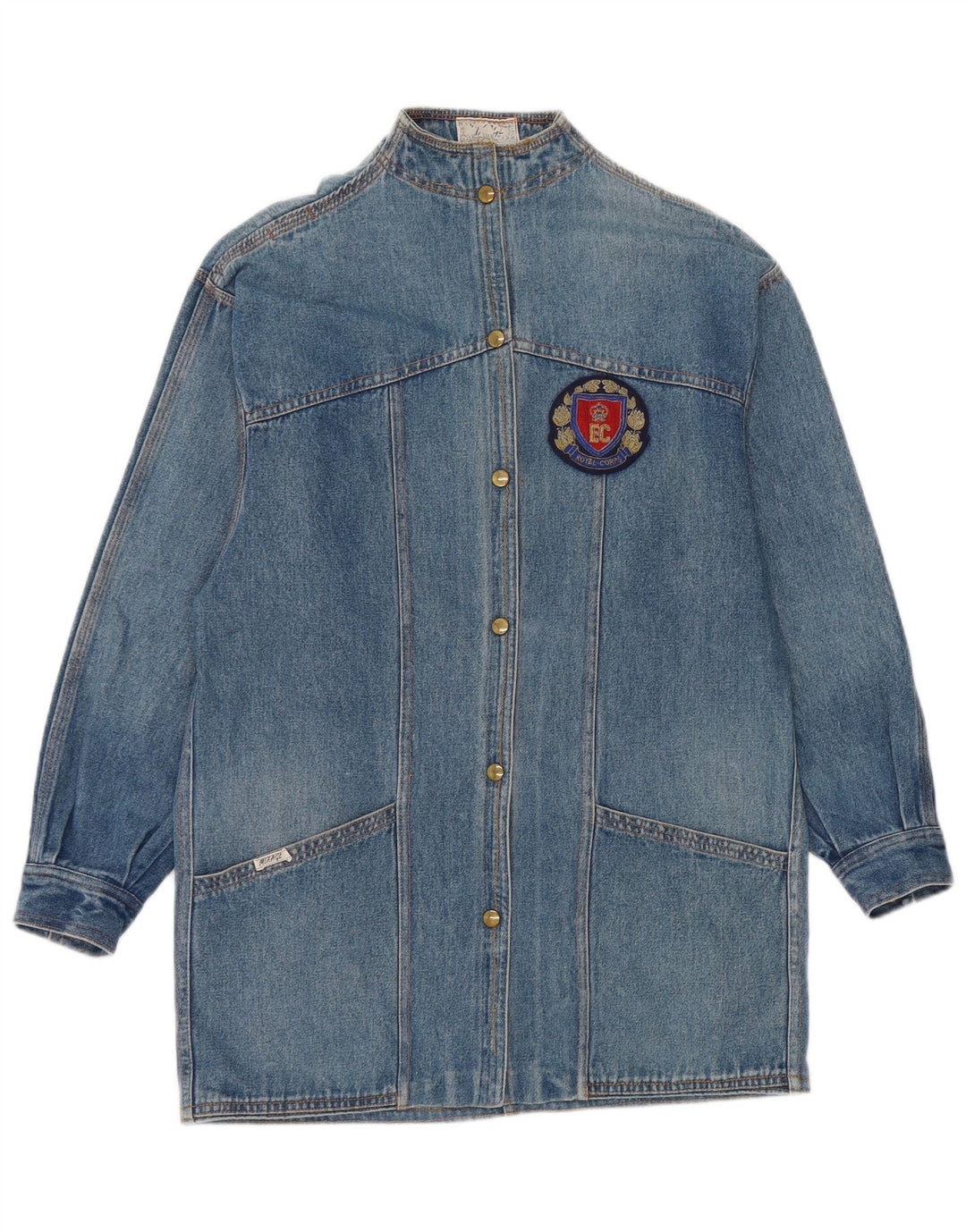 Vintage Womens Denim Jacket UK 14 Medium Blue
