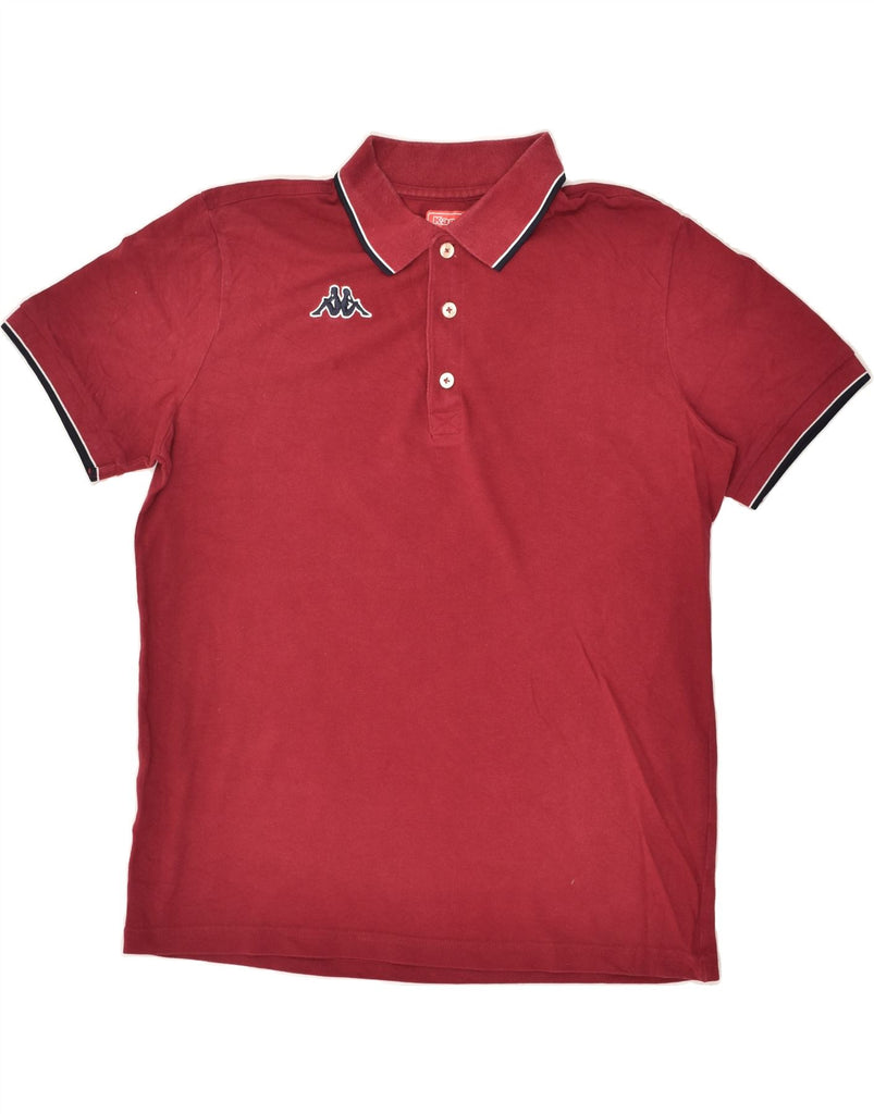 KAPPA Mens Polo Shirt Large Red Cotton | Vintage Kappa | Thrift | Second-Hand Kappa | Used Clothing | Messina Hembry 