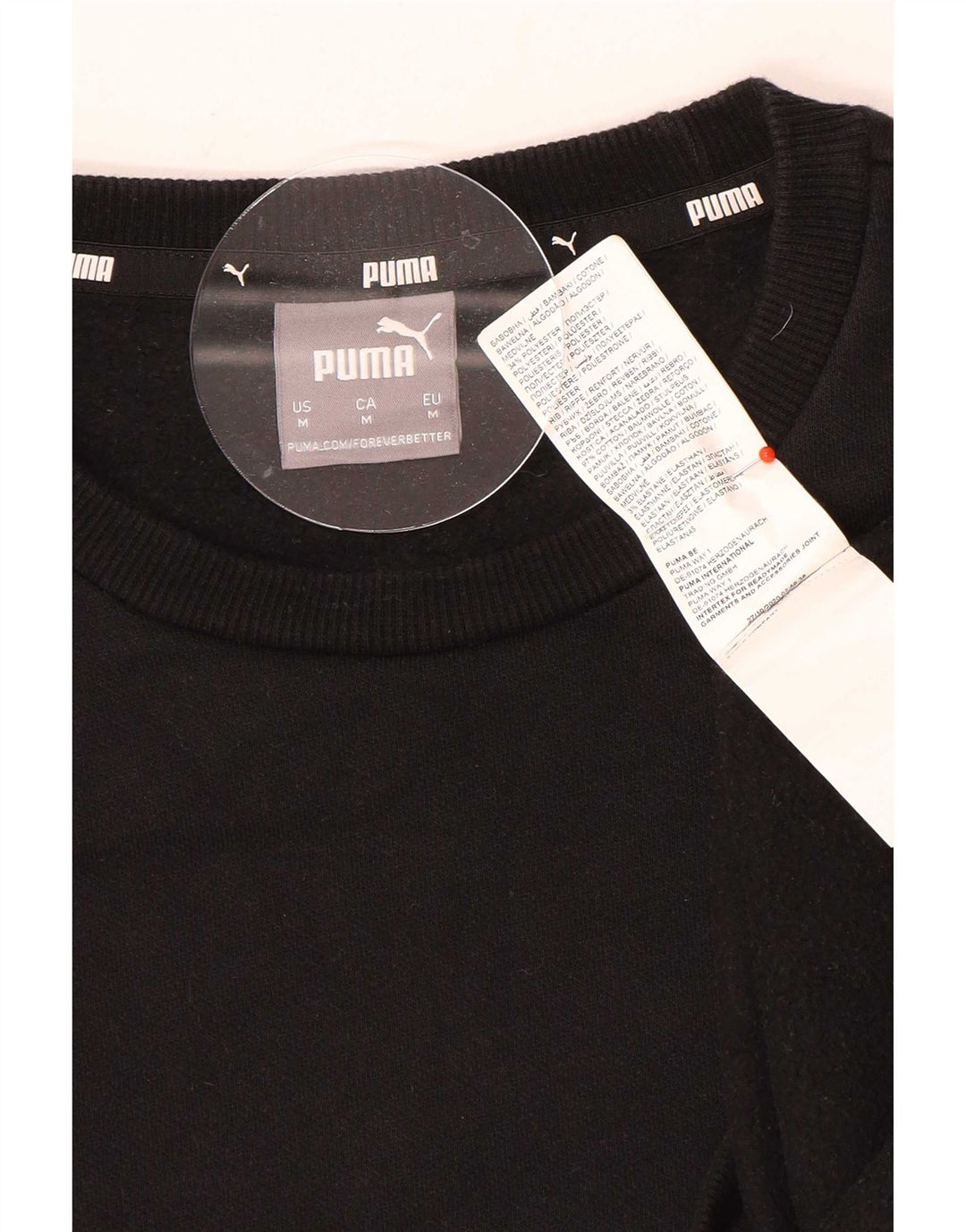 Puma Mens Graphic Sweatshirt Jumper Medium Black Cotton