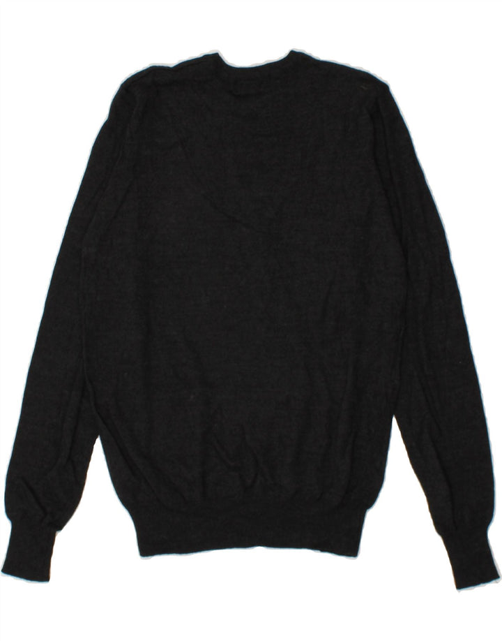 DACK'S Mens Crew Neck Jumper Sweater Medium Grey Acrylic Vintage Dack's and Second-Hand Dack's from Messina Hembry 