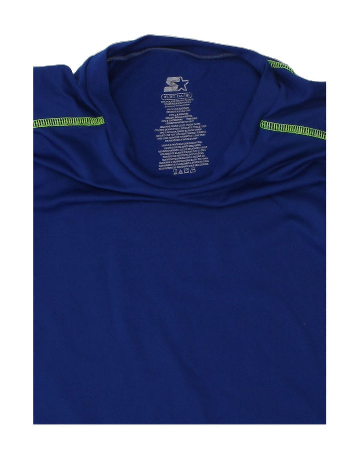 STARTER Boys Top Long Sleeve 14-15 Years XL Blue Polyester | Vintage Starter | Thrift | Second-Hand Starter | Used Clothing | Messina Hembry 