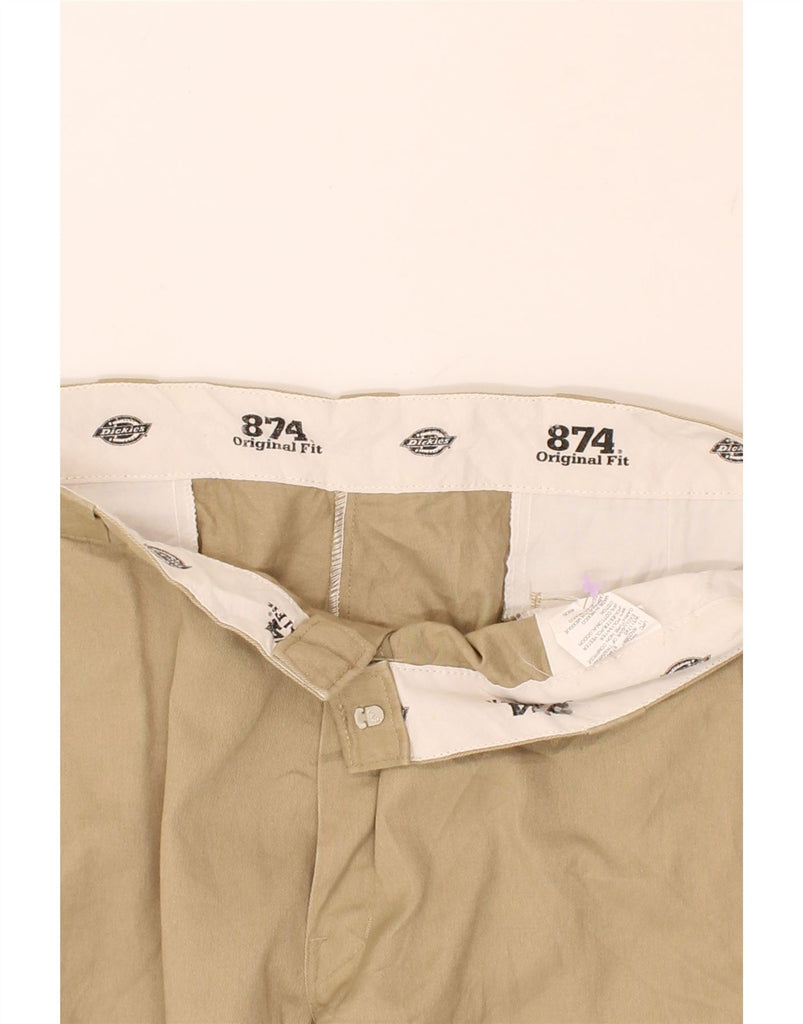 DICKIES Mens 874 Original Fit Straight Chino Trousers W40 L30 Beige Cotton | Vintage Dickies | Thrift | Second-Hand Dickies | Used Clothing | Messina Hembry 