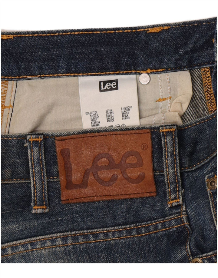 Lee Mens Knox Straight Jeans W30 L32 Blue Cotton