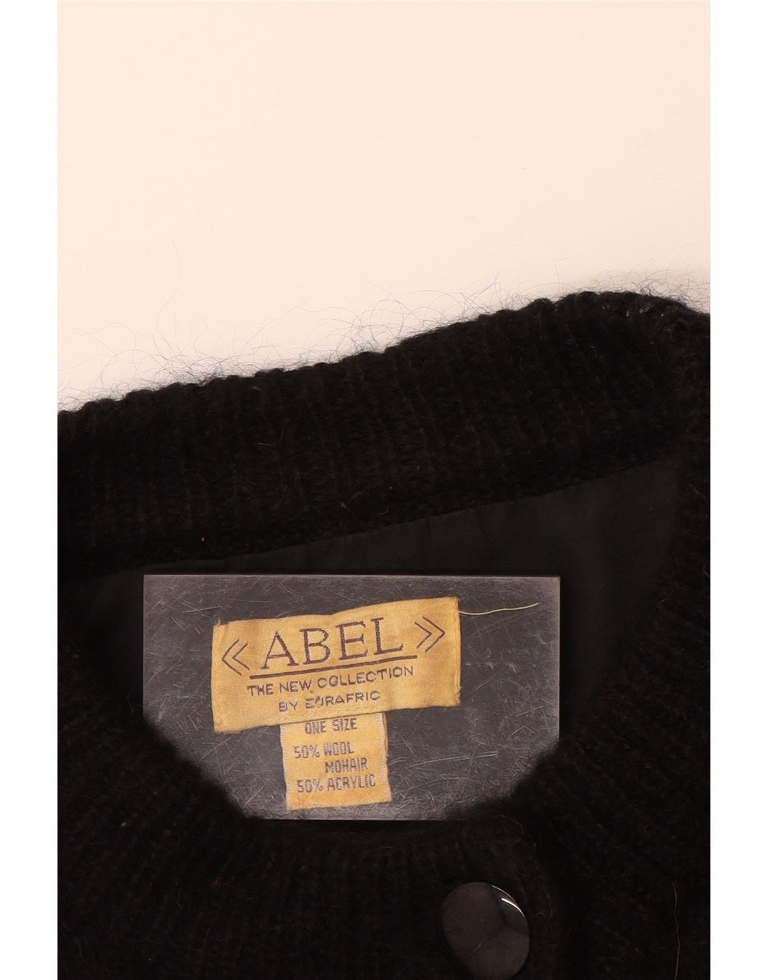 ABEL Womens Cardigan Sweater One Size Black Floral Wool