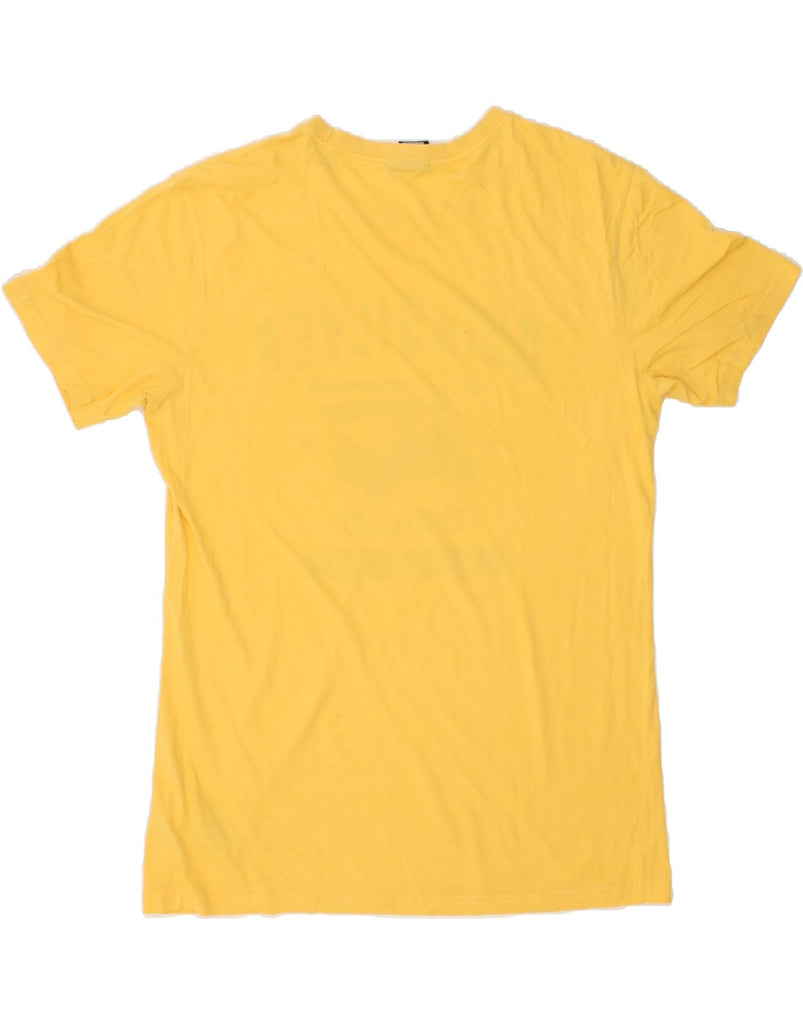 QUIKSILVER Mens Slim Graphic T-Shirt Top XL Yellow Cotton | Vintage Quiksilver | Thrift | Second-Hand Quiksilver | Used Clothing | Messina Hembry 