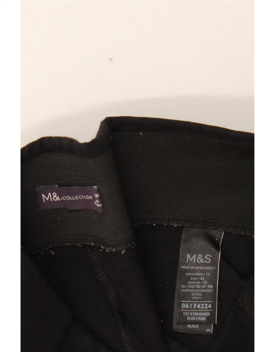 MARKS & SPENCER Womens Leggings UK 14 Large Black Viscose