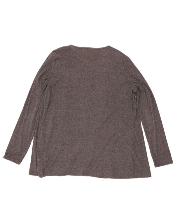 Marks & Spencer Womens Longline Cardigan Sweater UK 14 Medium Grey