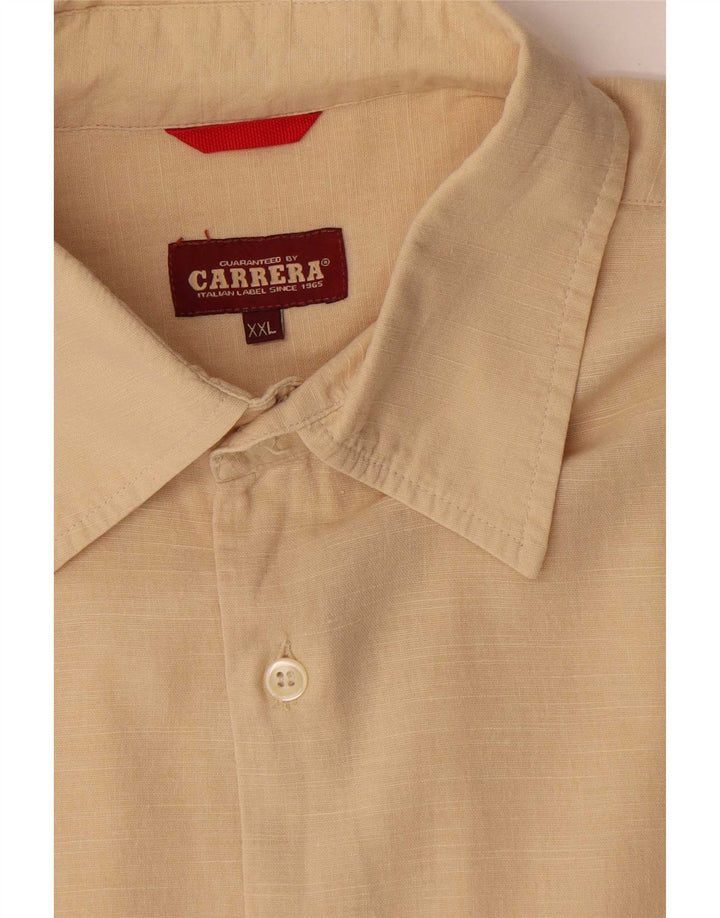 Carrera Mens Shirt 2XL Beige Cotton