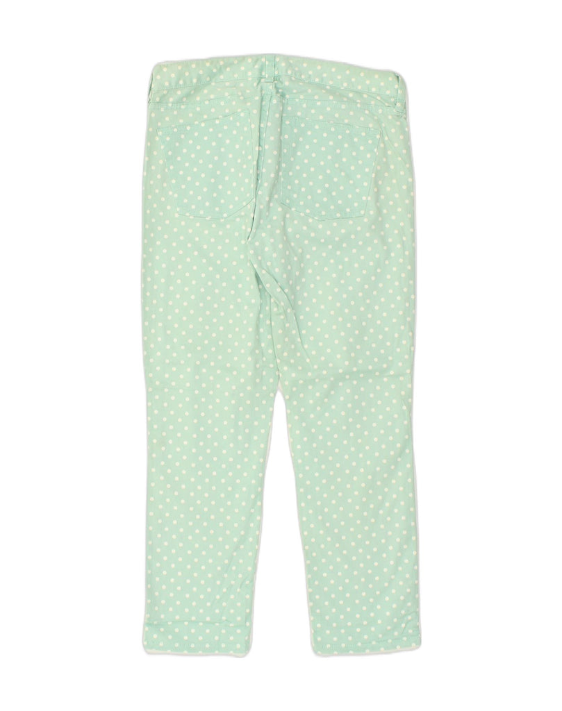 J. CREW Womens Cropped Matchstick Casual Trousers W28 L26 Green Spotted | Vintage J. Crew | Thrift | Second-Hand J. Crew | Used Clothing | Messina Hembry 