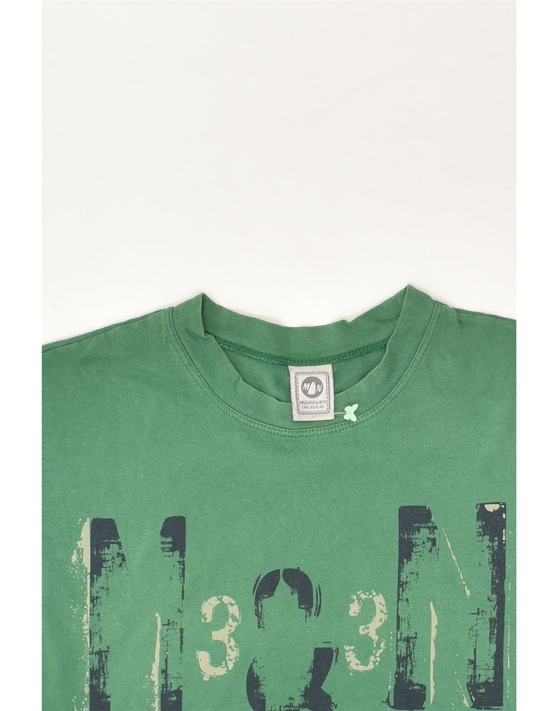 MURPHY & NYE Mens Graphic T-Shirt Top Small Green | Vintage Murphy & Nye | Thrift | Second-Hand Murphy & Nye | Used Clothing | Messina Hembry 