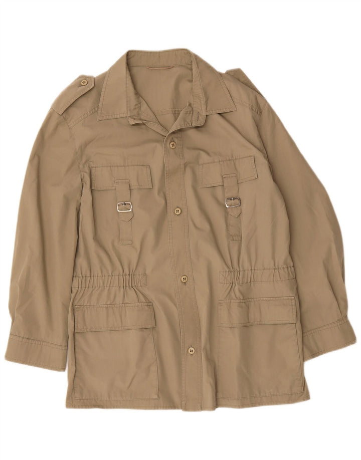 Vintage Mens Military Utility Jacket UK 38 Medium Beige