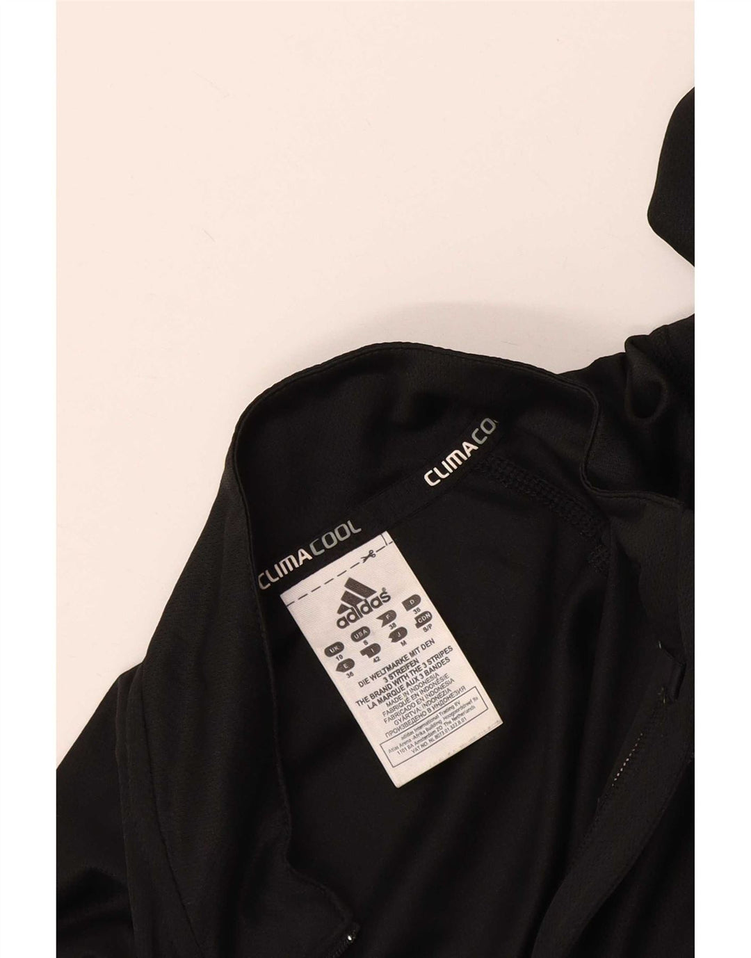 Adidas Womens Climacool Zip Neck Pullover Tracksuit Top UK 10 Small Black