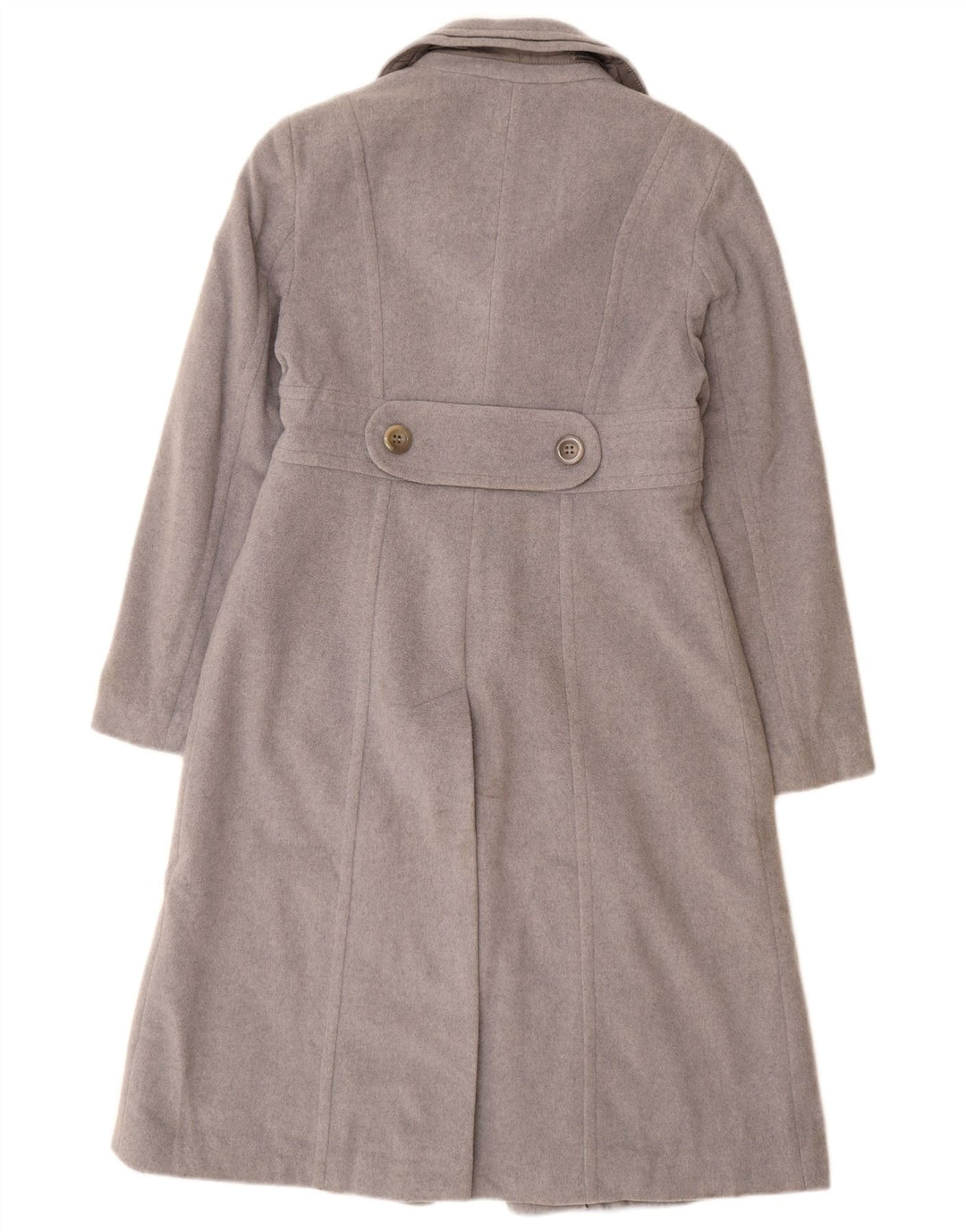 Marks & Spencer Womens Overcoat UK 12 Medium  Grey New Wool