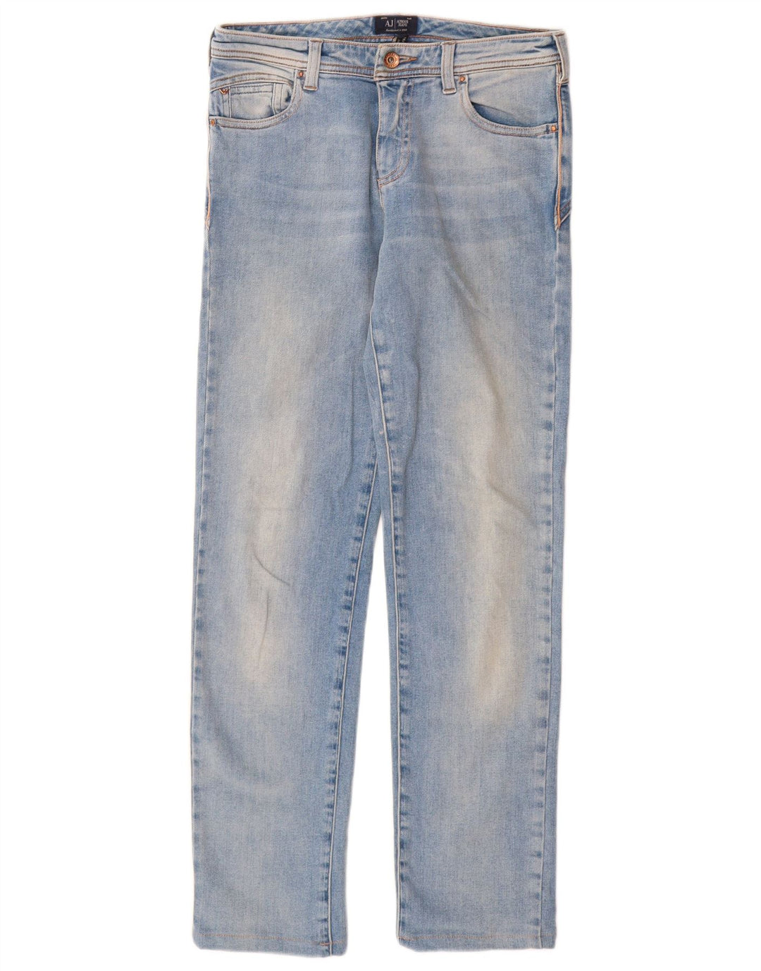 ARMANI Womens Straight Jeans W24 L29 Blue
