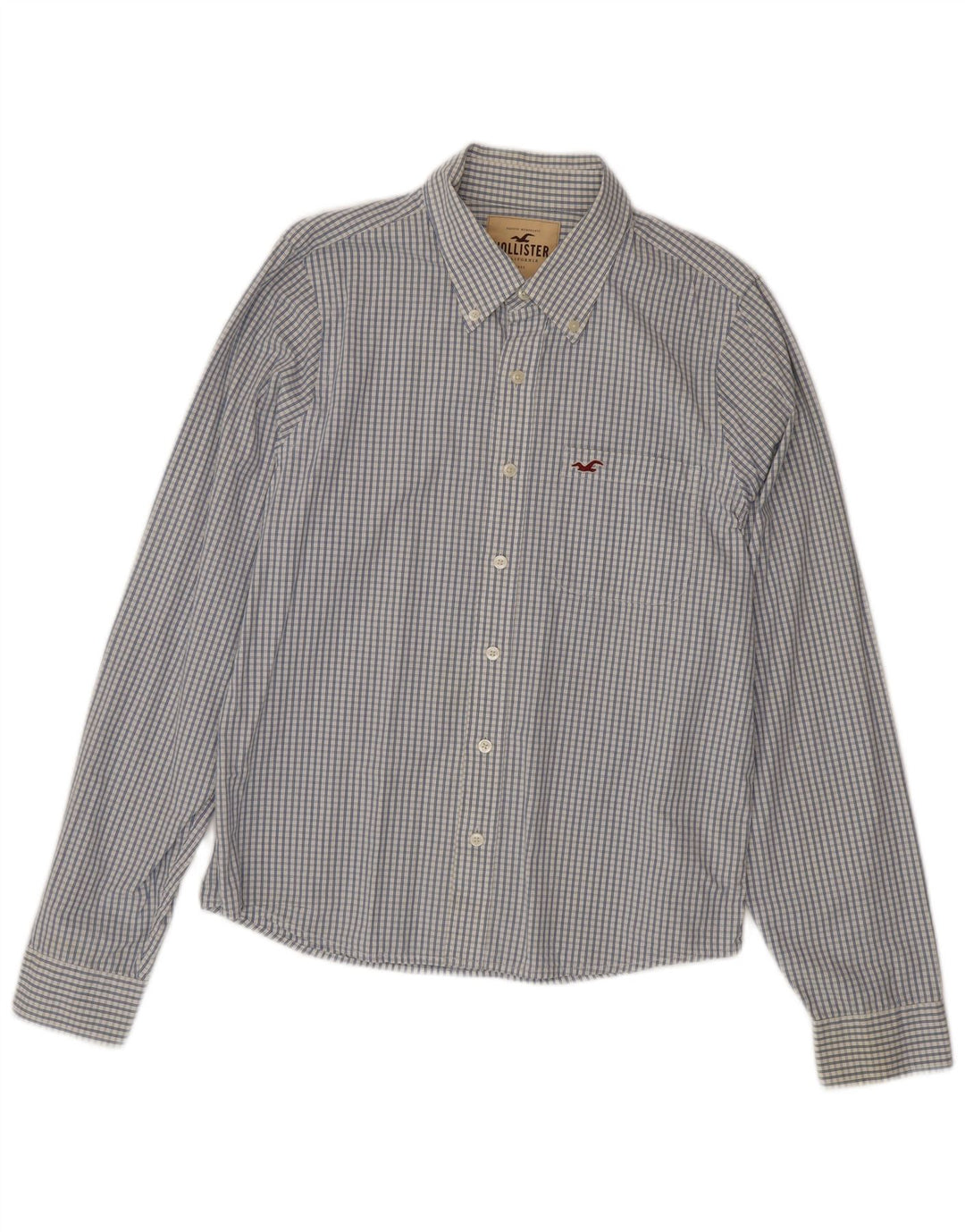 HOLLISTER Mens Shirt XL Blue Check Cotton