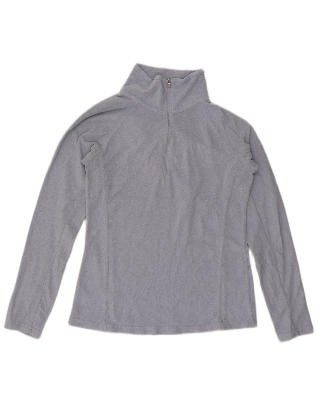 Columbia Womens Zip Neck Fleece Jumper UK 10 Small Blue Polyester