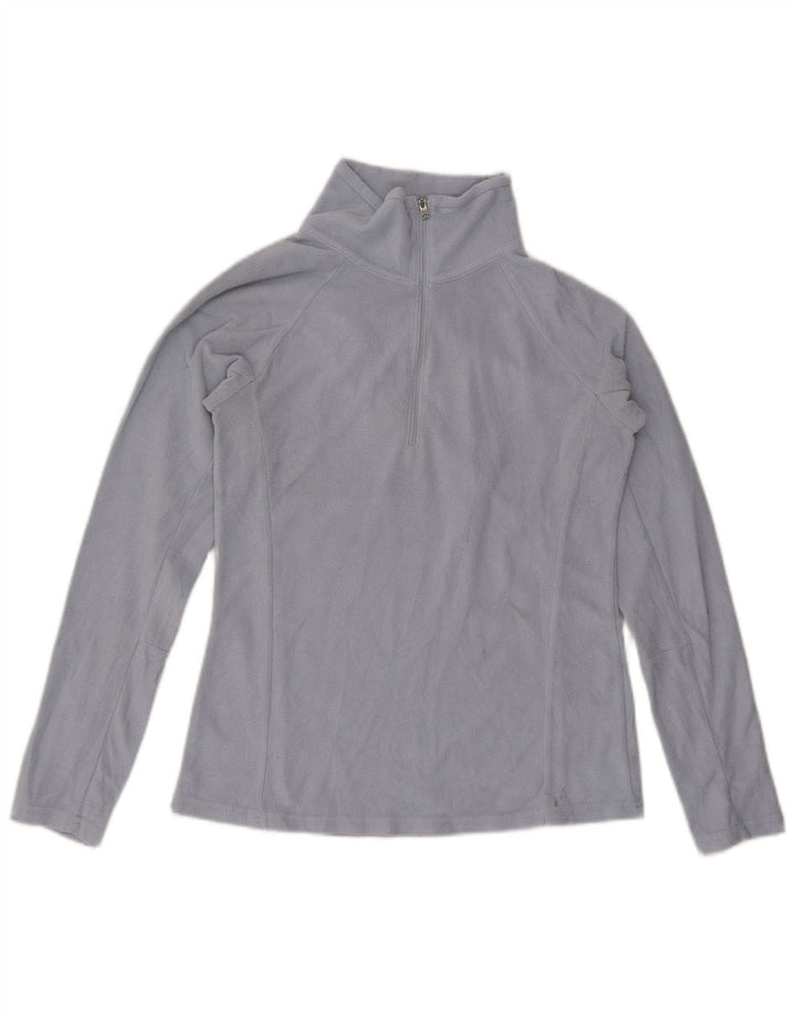 Columbia Womens Zip Neck Fleece Jumper UK 10 Small Blue Polyester