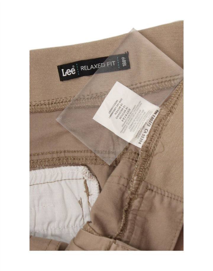 LEE Womens Relaxed Fit Cargo Bermuda Shorts US 18 2XL W38  Brown Cotton