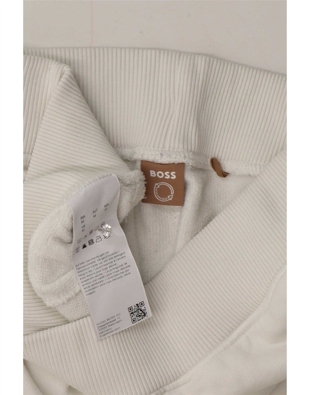 Hugo Boss Womens Graphic Tracksuit Trousers Joggers UK 14 Medium White