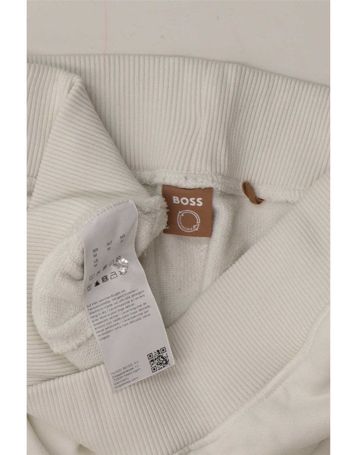 Hugo Boss Womens Graphic Tracksuit Trousers Joggers UK 14 Medium White