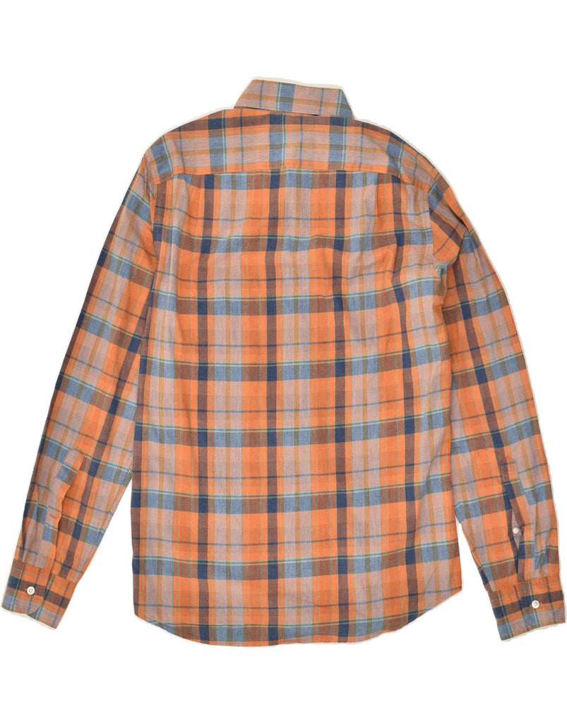 J. CREW Mens Slim Shirt Small Orange Check Cotton | Vintage J. Crew | Thrift | Second-Hand J. Crew | Used Clothing | Messina Hembry 