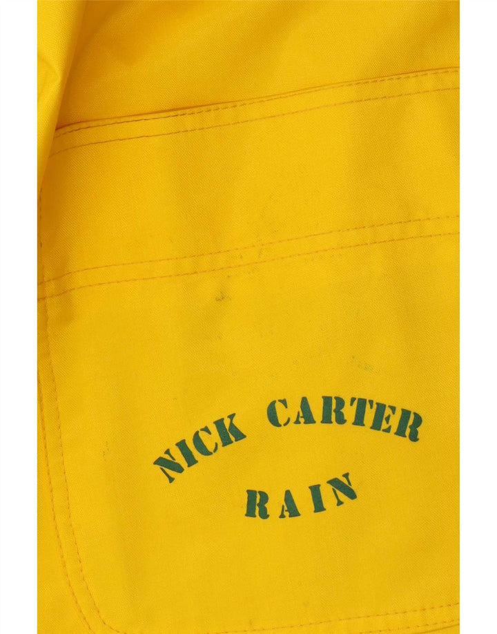 Vintage Mens Hooded Raincoat UK 42 XL Yellow