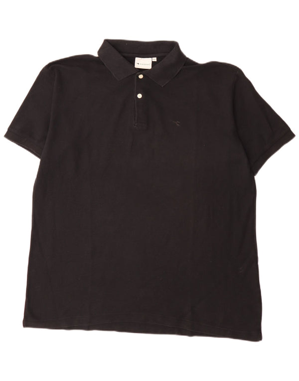 Diadora Mens Regular Fit Polo Shirt IT 54 XL Black Cotton