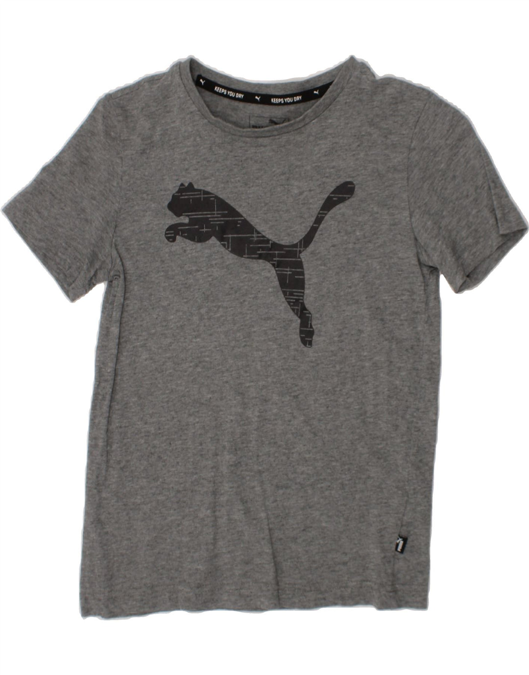 PUMA Boys Graphic T-Shirt Top 9-10 Years Grey Cotton Vintage Puma and Second-Hand Puma from Messina Hembry 