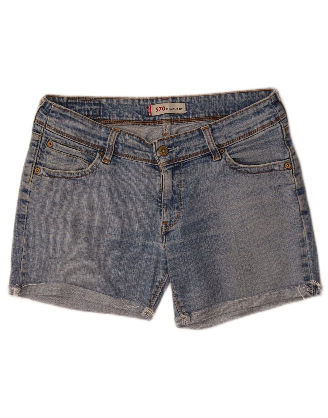 Levi's Womens 570 Denim Shorts W32 Large Blue Cotton