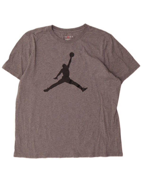 Jordan Mens Standard Fit Graphic T-Shirt Top XL Grey Cotton
