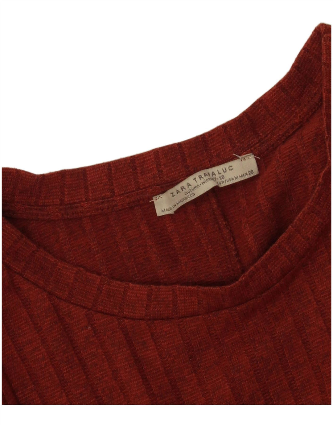 Zara Womens Trafaluc Asymmetric Oversized Tunic Top UK 14 Medium Maroon