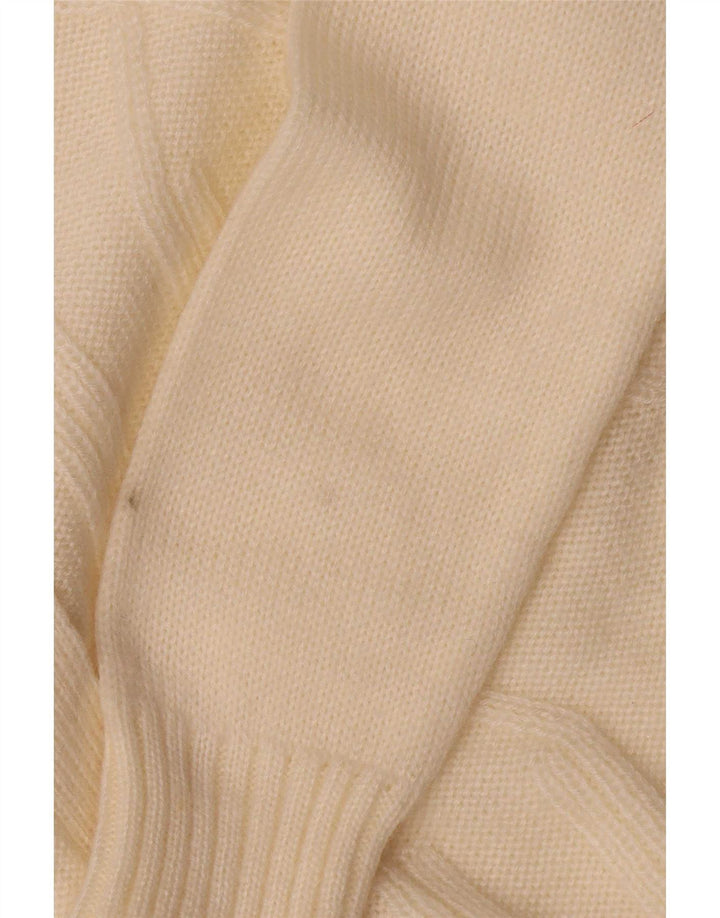 Vintage Womens Cardigan Sweater UK 14 Medium Off White
