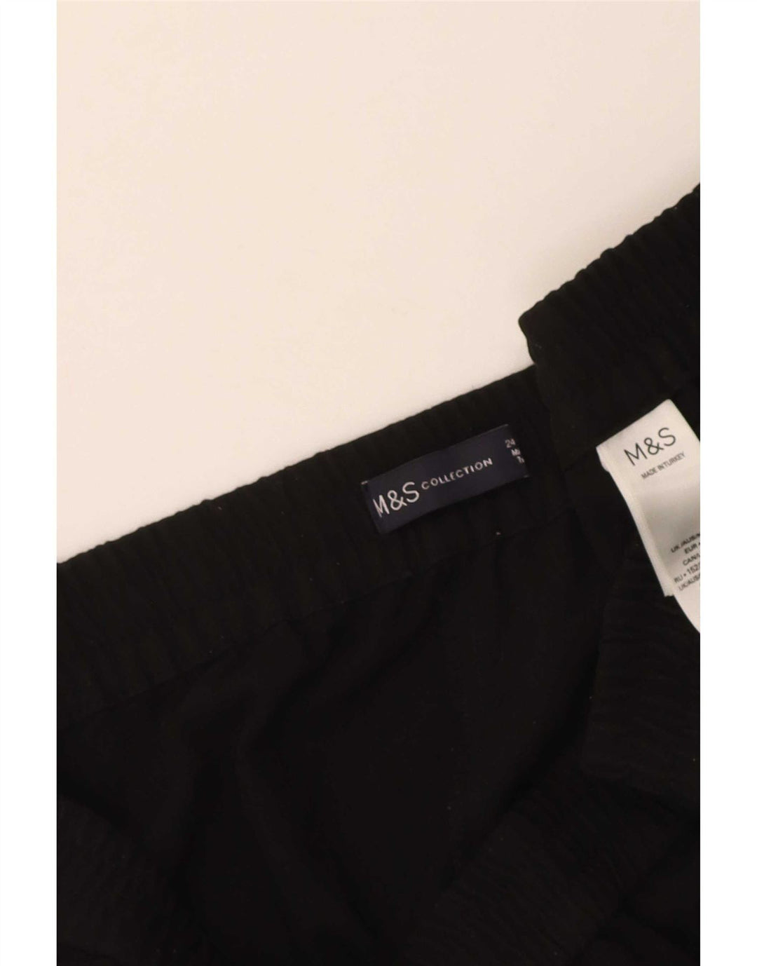 Marks & Spencer Womens Crop Tracksuit Trousers UK 24 4XL Black Polyester
