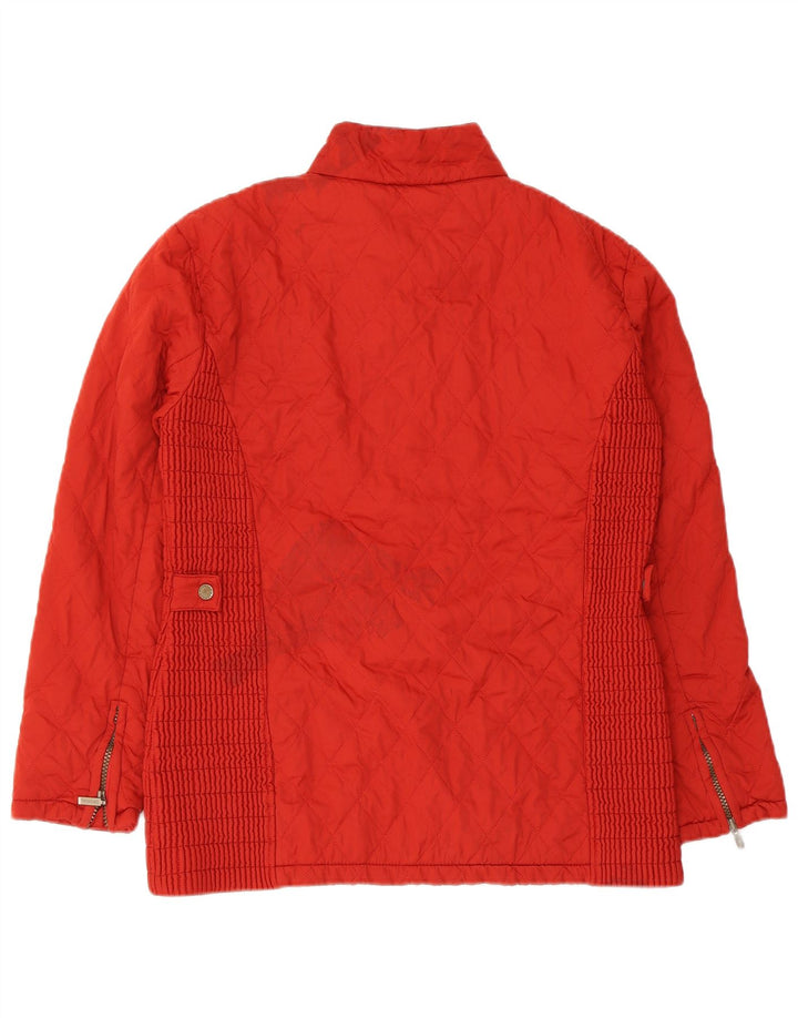 Barbour Womens Quilted Jacket UK 14 Large Red Polyester
