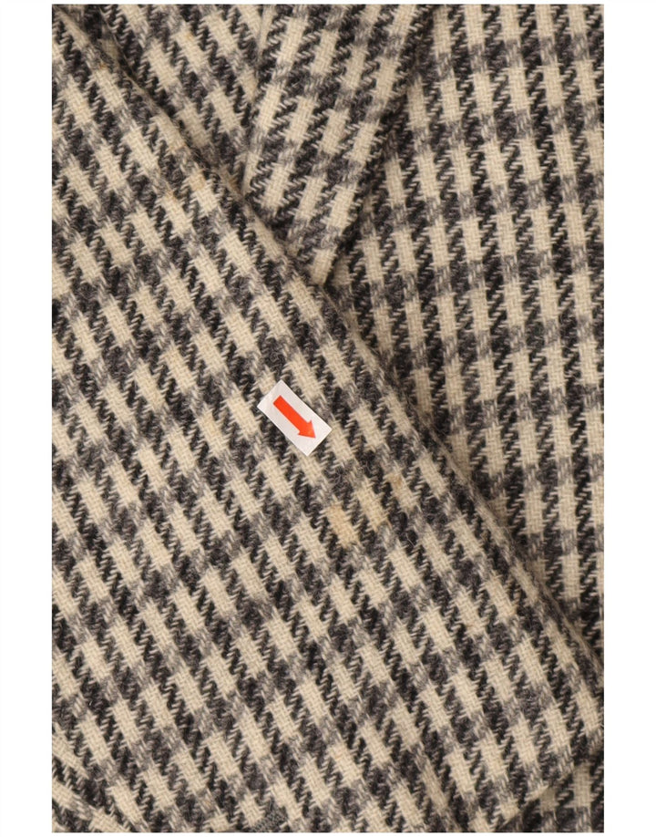 DEI FILZI Mens 3 Button Blazer Jacket IT 48 Medium Grey Houndstooth