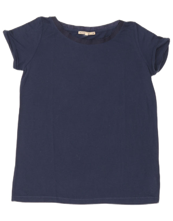 PATRIZIA PEPE Womens Oversized T-Shirt Top US 0 XS Navy Blue Viscose