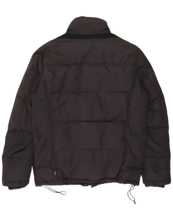 Geox Mens Respira Hooded Padded Jacket UK 36 Small Navy Blue