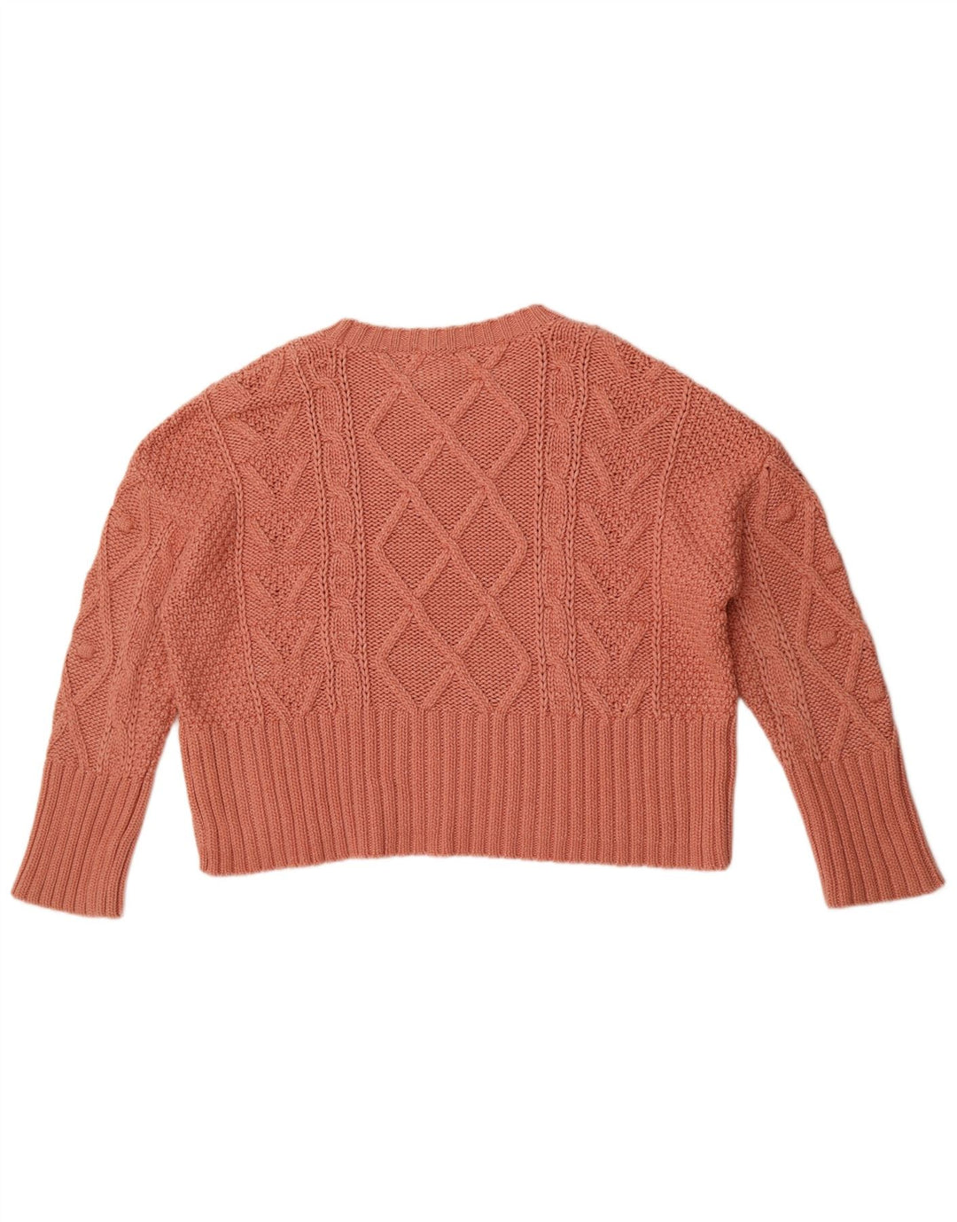 Zara Womens Oversized Boat Neck Jumper Sweater UK 14 Medium Pink Cotton